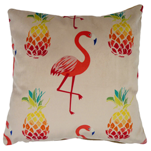 Flamingos, Natural - (45cm x 45cm) Cushion - Image 3